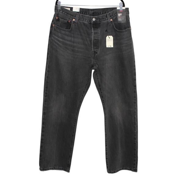 Levi's Premium 501 '90s Loose Straight Leg Jeans Black Size 34 x 30 - Picture 3 of 7